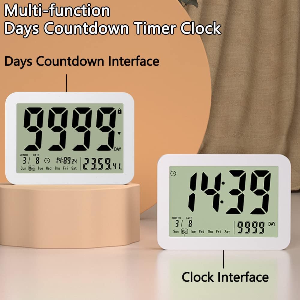 Digital Dual Kitchen Timer, Multiple Channels Countdown Timer | 3-Groups Triple Timer with Magnet-Back Memory-Preset Large Display Adjustable Volume, 3A Battery Included, Ideal for Cooking