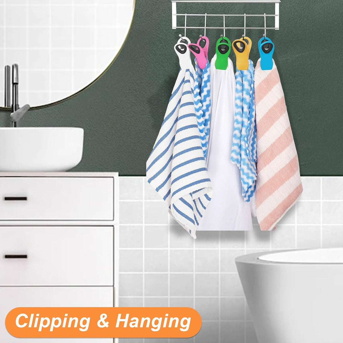 12 Pack Chip Clips Bag Clips, Magnetic Bag Clip for Food Storage | Heavy duty, plastic food clip for chips, snack, kitchen, refrigerator, garden, sewing, fabric, clothes pins