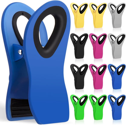 12 Pack Chip Clips Bag Clips, Magnetic Bag Clip for Food Storage | Heavy duty, plastic food clip for chips, snack, kitchen, refrigerator, garden, sewing, fabric, clothes pins