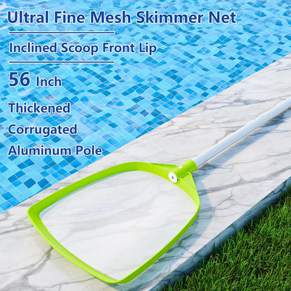 Pool Skimmer Net with Pole, Ultra-Fine Mesh, 72-Inch Total Length