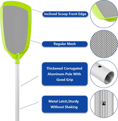 Pool Skimmer Net with Pole, Ultra-Fine Mesh, 72-Inch Total Length