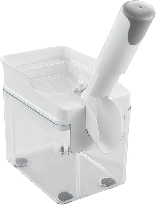 Cherry Stoner Remover – Stainless Steel Plunger Pits 25 Lbs/Hour, Easy-Clean Container, Dishwasher Safe, Ideal for Pies, Canning, Snacking, German Design, Replacement Parts – White