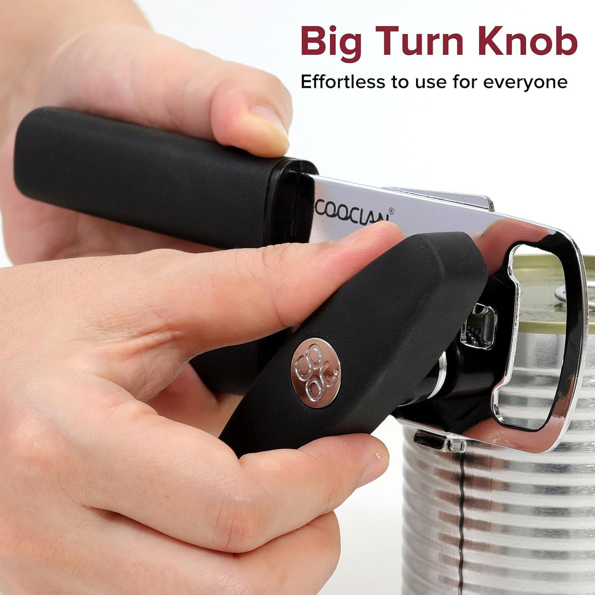 Multifunction Magnetic Manual Can Opener and Bottle Opener, Black