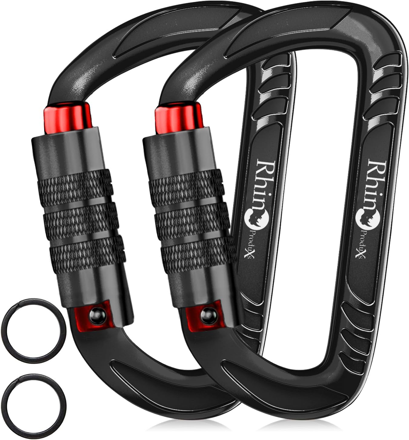 12kN Heavy Duty Carabiner Clips | 2697 lbs Capacity, For Pets, Outdoor, Camping, Hiking, Hammock, Dog Leash Harness, Keychains
