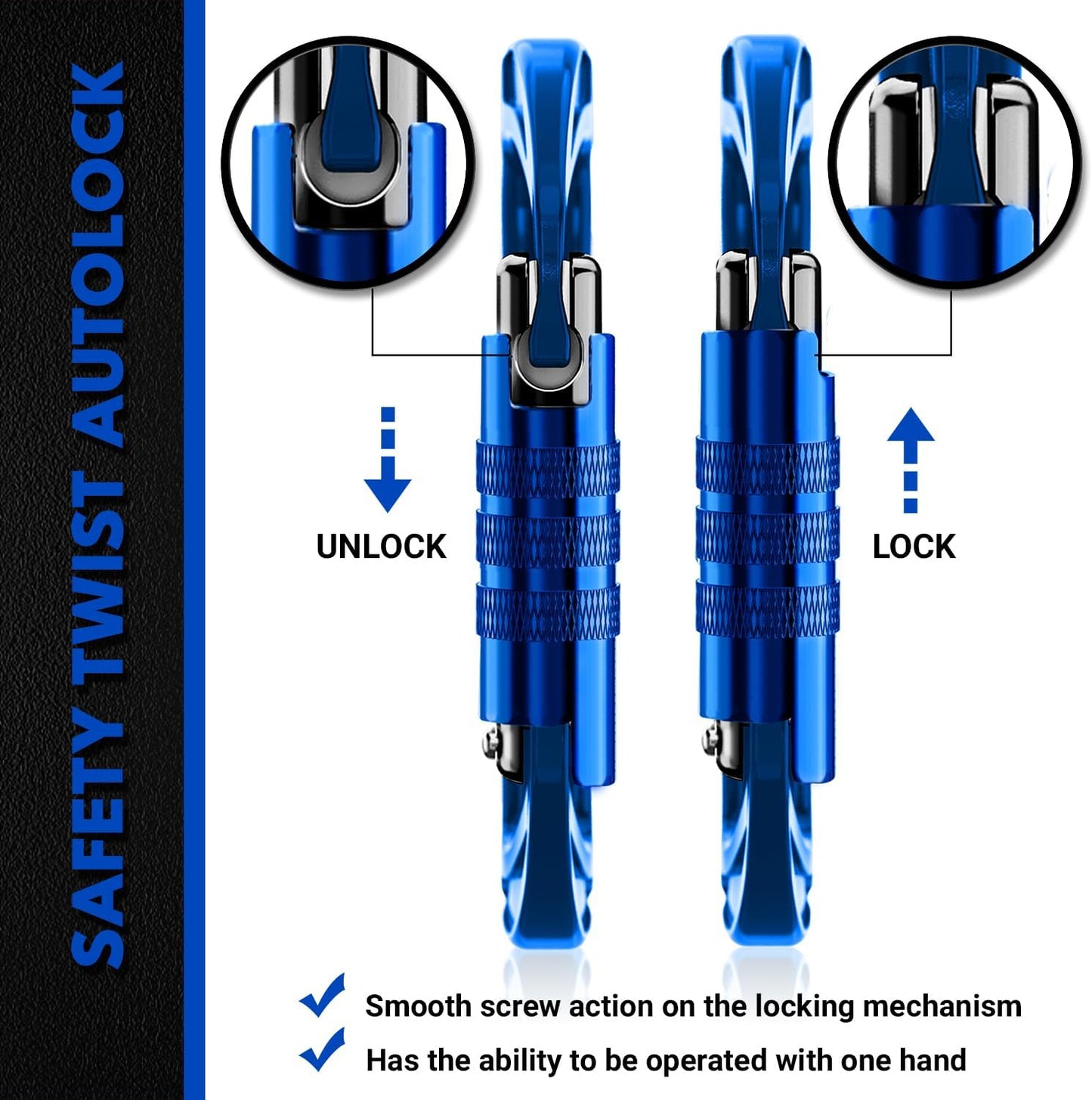 12kN Heavy Duty Carabiner Clips | 2697 lbs Capacity, For Pets, Outdoor, Camping, Hiking, Hammock, Dog Leash Harness, Keychains