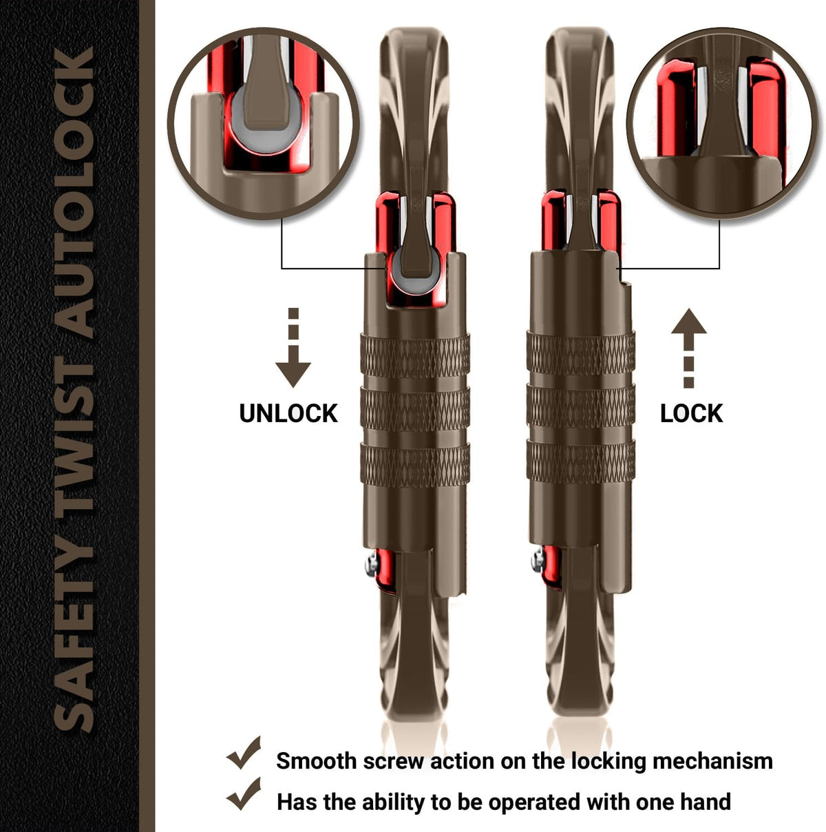 12kN Heavy Duty Carabiner Clips | 2697 lbs Capacity, For Pets, Outdoor, Camping, Hiking, Hammock, Dog Leash Harness, Keychains