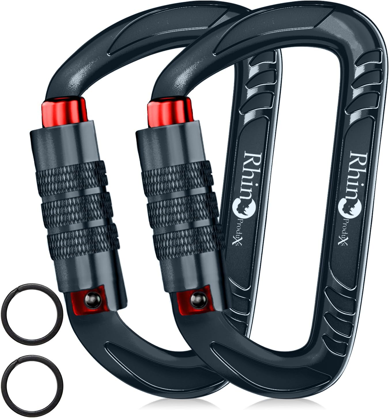 12kN Heavy Duty Carabiner Clips | 2697 lbs Capacity, For Pets, Outdoor, Camping, Hiking, Hammock, Dog Leash Harness, Keychains