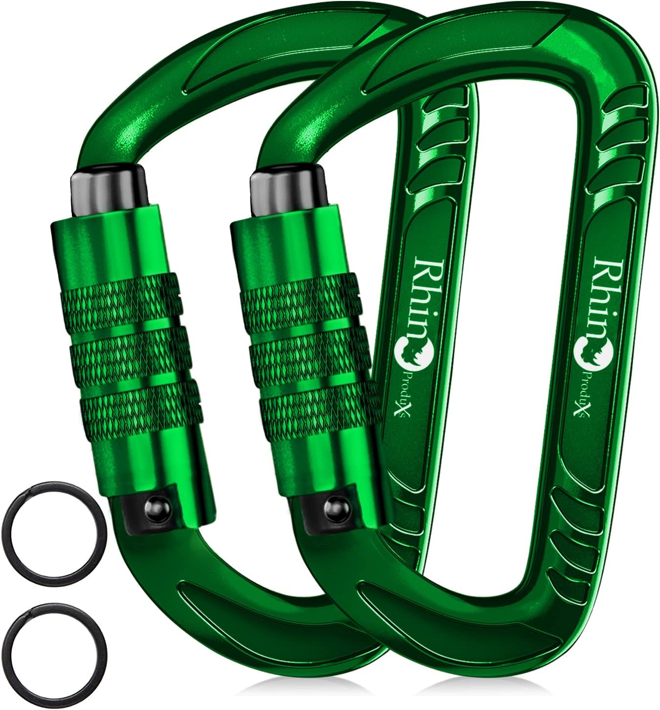 12kN Heavy Duty Carabiner Clips | 2697 lbs Capacity, For Pets, Outdoor, Camping, Hiking, Hammock, Dog Leash Harness, Keychains