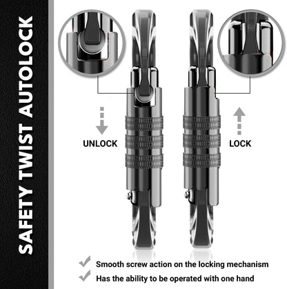 12kN Heavy Duty Carabiner Clips | 2697 lbs Capacity, For Pets, Outdoor, Camping, Hiking, Hammock, Dog Leash Harness, Keychains