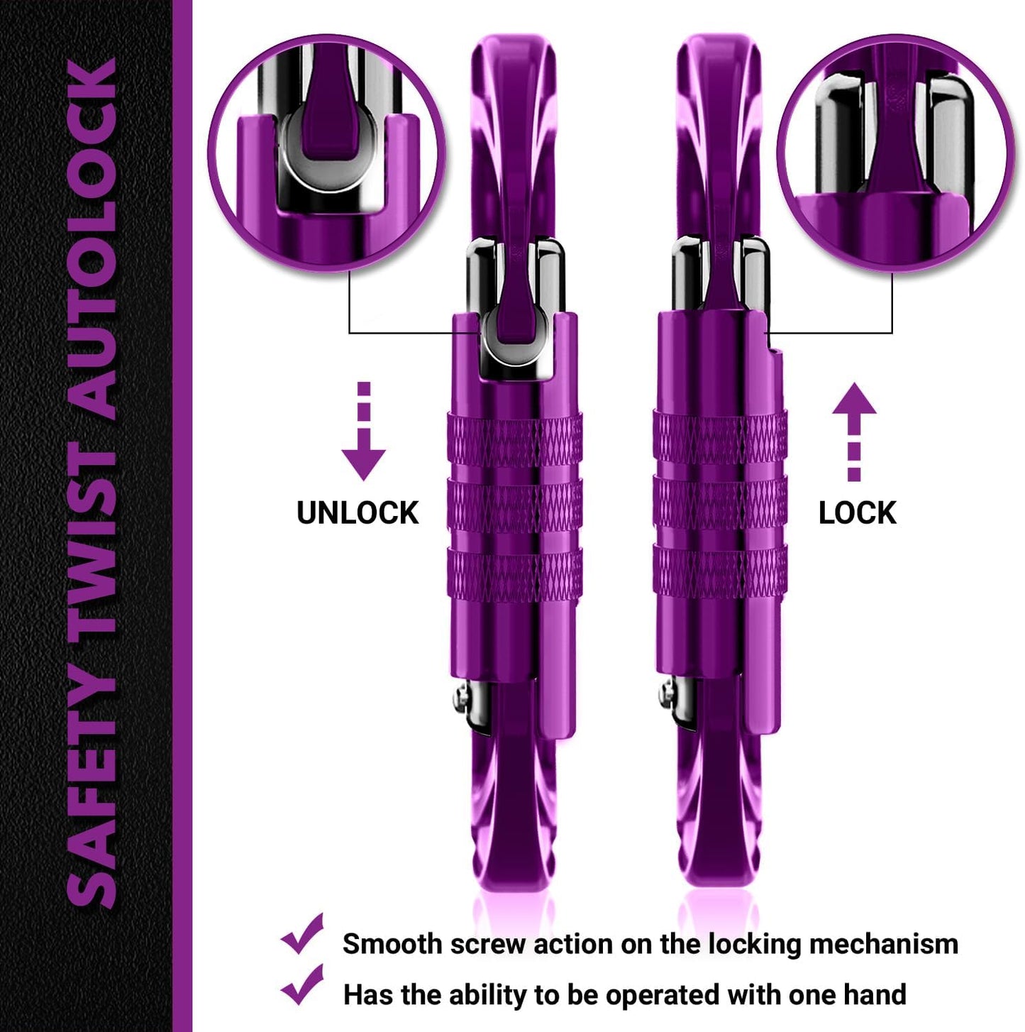 12kN Heavy Duty Carabiner Clips | 2697 lbs Capacity, For Pets, Outdoor, Camping, Hiking, Hammock, Dog Leash Harness, Keychains