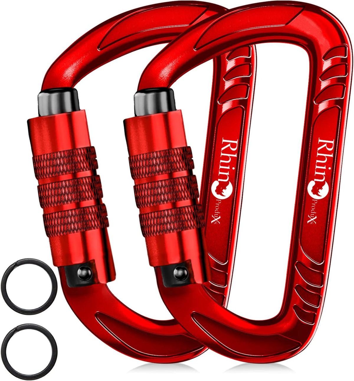 12kN Heavy Duty Carabiner Clips | 2697 lbs Capacity, For Pets, Outdoor, Camping, Hiking, Hammock, Dog Leash Harness, Keychains