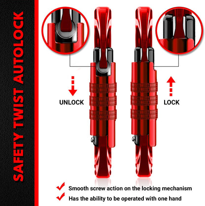 12kN Heavy Duty Carabiner Clips | 2697 lbs Capacity, For Pets, Outdoor, Camping, Hiking, Hammock, Dog Leash Harness, Keychains