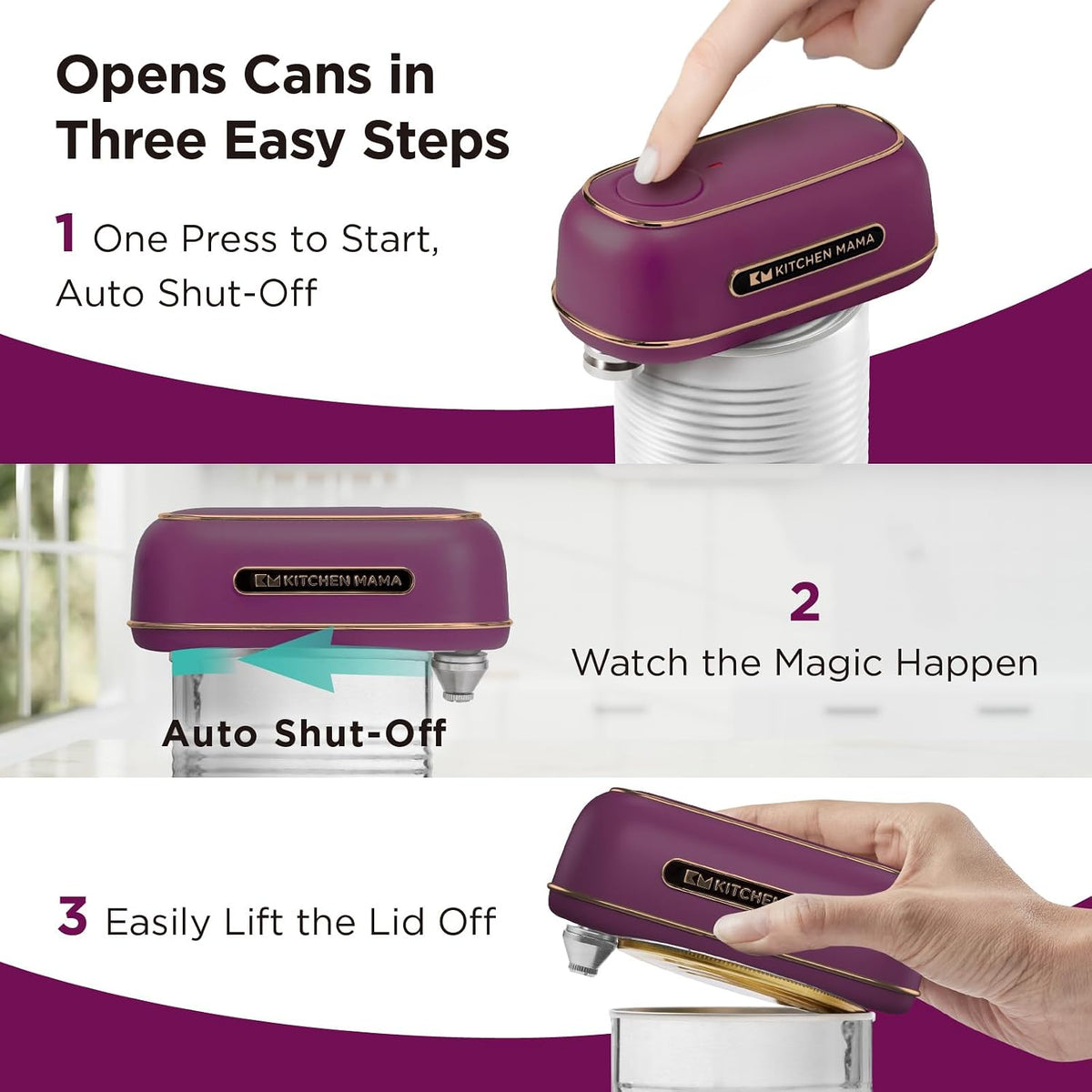 Orbit One Stainless Steel Rechargeable Electric Can Opener