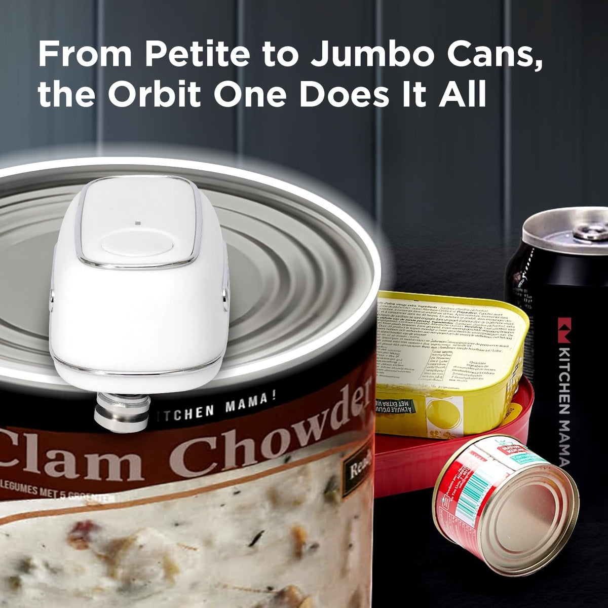 Orbit One Stainless Steel Rechargeable Electric Can Opener