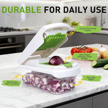 7 Blades Adjustable Mandoline Slicer, Multifunctional Veggie & Fruit Cutter