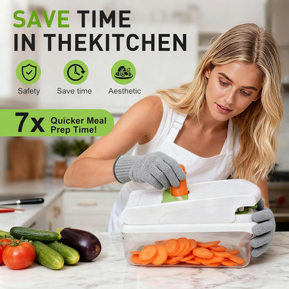 7 Blades Adjustable Mandoline Slicer, Multifunctional Veggie & Fruit Cutter