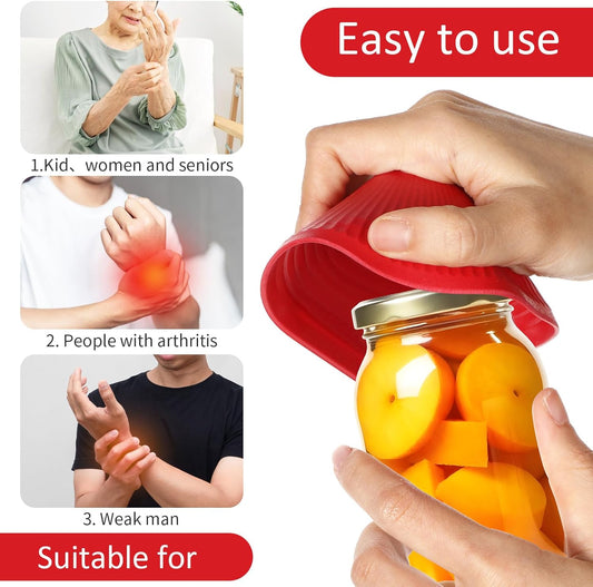 3 Pack Rubber Jar Opener, 3.7 Inch Round Silicone Jar Opener Gripper for Seniors with Arthritis Weak Hands, Non Slip Jars Lid Openers Kitchen Lid Cap Gripper Pads Multi-function Coasters