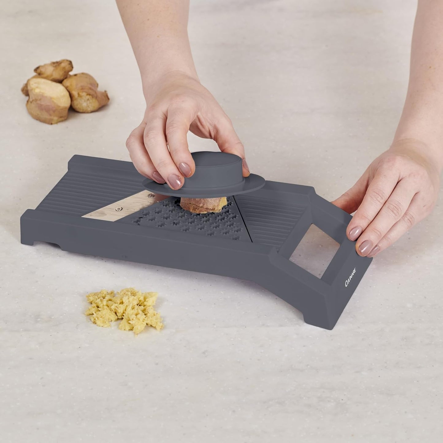 Multi-Blade Mandoline Slicer, Vegetable, Cheese Chopper and Grater, 4 Interchangeable Blades, Safety Guard, Non-Slip Base