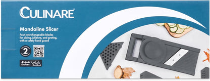 Multi-Blade Mandoline Slicer, Vegetable, Cheese Chopper and Grater, 4 Interchangeable Blades, Safety Guard, Non-Slip Base