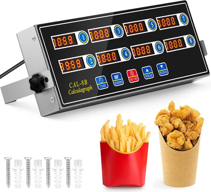 1 Pack Commercial Digital Kitchen Timer for Cooking, 8 Channel