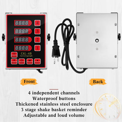 1 Pack Commercial Digital Kitchen Timer for Cooking, 8 Channel
