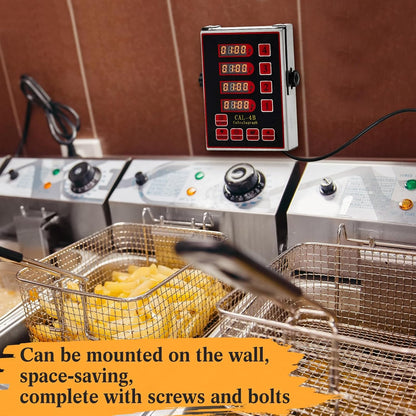 1 Pack Commercial Digital Kitchen Timer for Cooking, 8 Channel