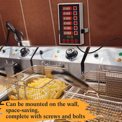 1 Pack Commercial Digital Kitchen Timer for Cooking, 8 Channel