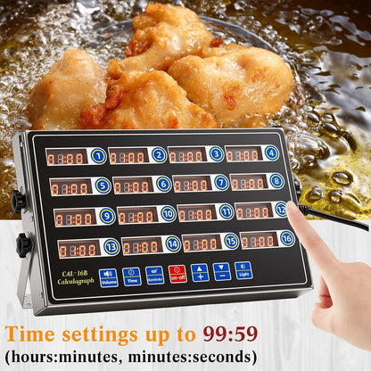 1 Pack Commercial Digital Kitchen Timer for Cooking, 8 Channel