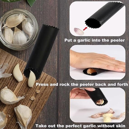 Garlic Press Crusher & Mincer – Heavy Duty Zinc Alloy Garlic Press, Ergonomic Easy Squeeze Handheld Garlic Crusher Tool, Rust Resistant Kitchen Garlic Mincer