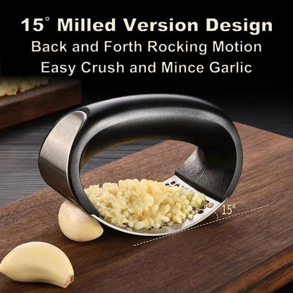 Garlic Press Crusher & Mincer – Heavy Duty Zinc Alloy Garlic Press, Ergonomic Easy Squeeze Handheld Garlic Crusher Tool, Rust Resistant Kitchen Garlic Mincer