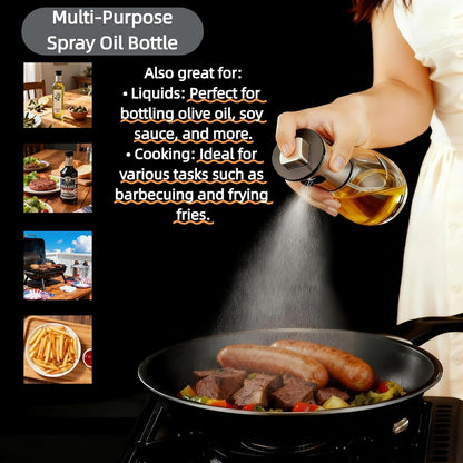 oil sprayer for cooking，Olive Oil Fine Mist Spray Bottle6.7oz/200ml | Portion control mist for air fryer, salad, BBQ, refillable & reusable, fine mist olive oil kitchen sprayer,labels