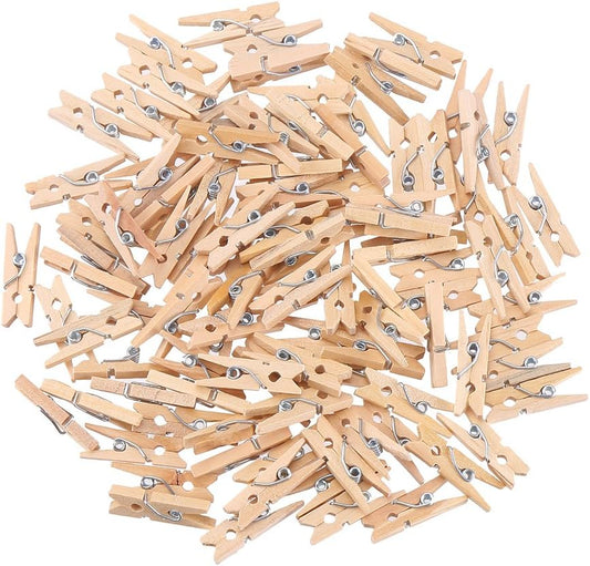 Sturdy 1 Inch Mini Wooden Craft Clothespins 100pcs