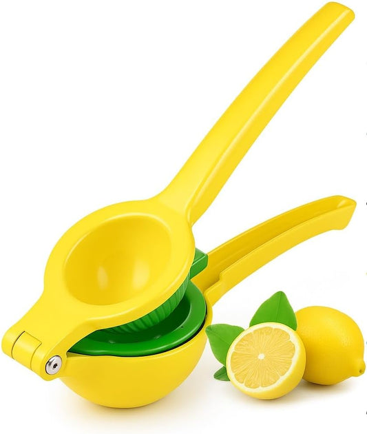 Heavy Duty Lemon Lime Squeezer – Manual Citrus Juicer Press, No Pulp or Seeds, Premium Metal Handheld Tool, Dishwasher Safe, Ideal for Lemons, Limes & More