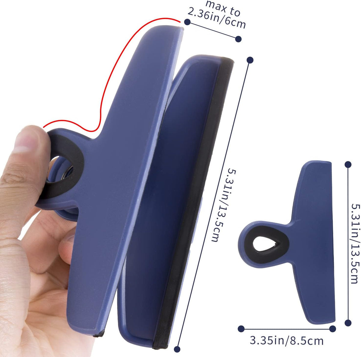 Chip Clips Bag Clips Magnetic Bread Bag Food Package with Silicone Textured Mouth (10pcs Colored)