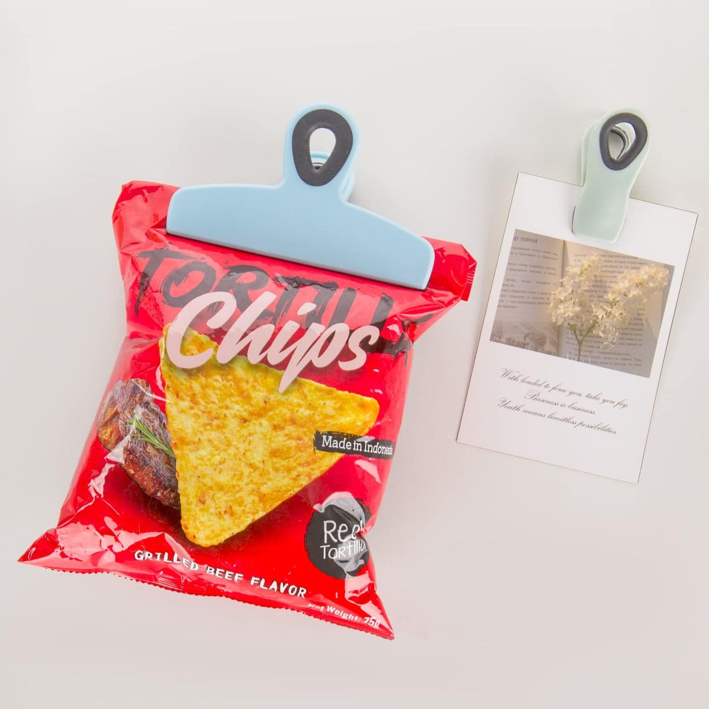 Chip Clips Bag Clips Magnetic Bread Bag Food Package with Silicone Textured Mouth (10pcs Colored)