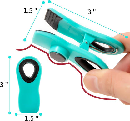 Chip Clips Bag Clips Magnetic Bread Bag Food Package with Silicone Textured Mouth (10pcs Colored)