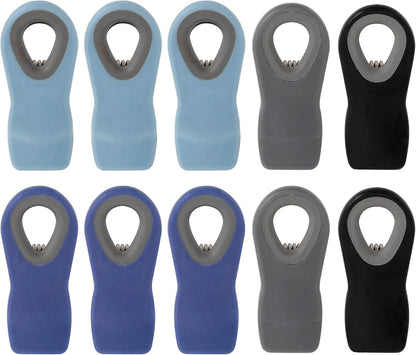 Chip Clips Bag Clips Magnetic Bread Bag Food Package with Silicone Textured Mouth (10pcs Colored)