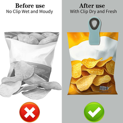 Chip Clips Bag Clips Magnetic Bread Bag Food Package with Silicone Textured Mouth (10pcs Colored)