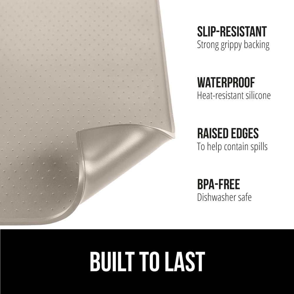 Silicone Coffee Mat, Espresso Machine Bar Accessories, Keep Kitchen Counters Clean, Stays in Place, Waterproof and Heat Resistant Dish Drying Mats, Home Decor Essentials, 11.5x18.5, Black