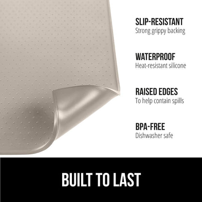 Silicone Coffee Mat, Espresso Machine Bar Accessories, Keep Kitchen Counters Clean, Stays in Place, Waterproof and Heat Resistant Dish Drying Mats, Home Decor Essentials, 11.5x18.5, Black
