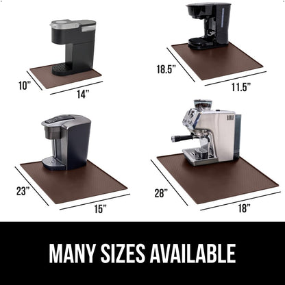 Silicone Coffee Mat, Espresso Machine Bar Accessories, Keep Kitchen Counters Clean, Stays in Place, Waterproof and Heat Resistant Dish Drying Mats, Home Decor Essentials, 11.5x18.5, Black