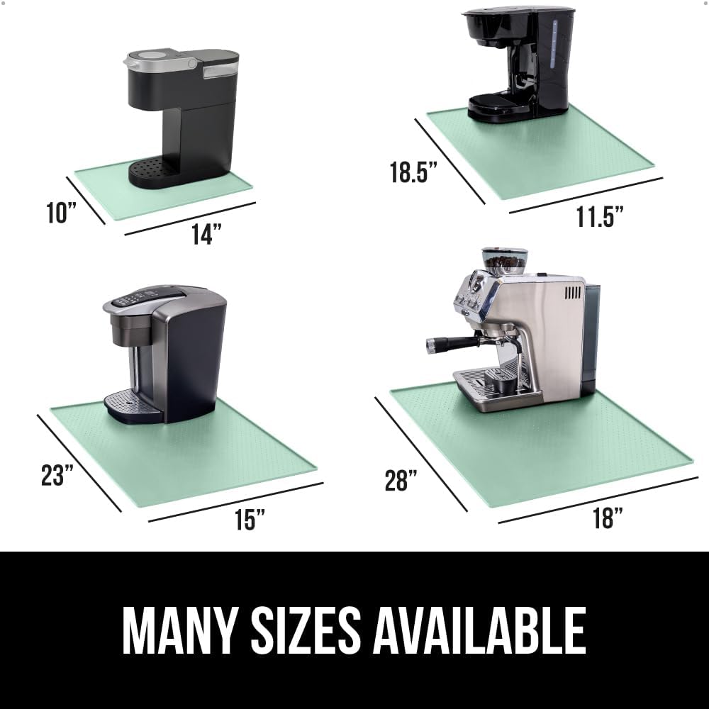 Silicone Coffee Mat, Espresso Machine Bar Accessories, Keep Kitchen Counters Clean, Stays in Place, Waterproof and Heat Resistant Dish Drying Mats, Home Decor Essentials, 11.5x18.5, Black