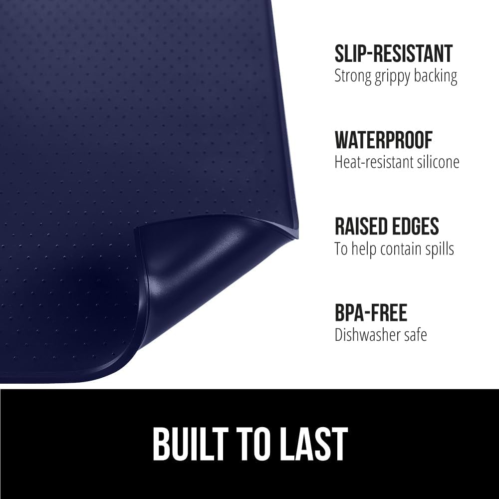 Silicone Coffee Mat, Espresso Machine Bar Accessories, Keep Kitchen Counters Clean, Stays in Place, Waterproof and Heat Resistant Dish Drying Mats, Home Decor Essentials, 11.5x18.5, Black