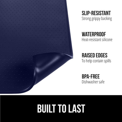 Silicone Coffee Mat, Espresso Machine Bar Accessories, Keep Kitchen Counters Clean, Stays in Place, Waterproof and Heat Resistant Dish Drying Mats, Home Decor Essentials, 11.5x18.5, Black
