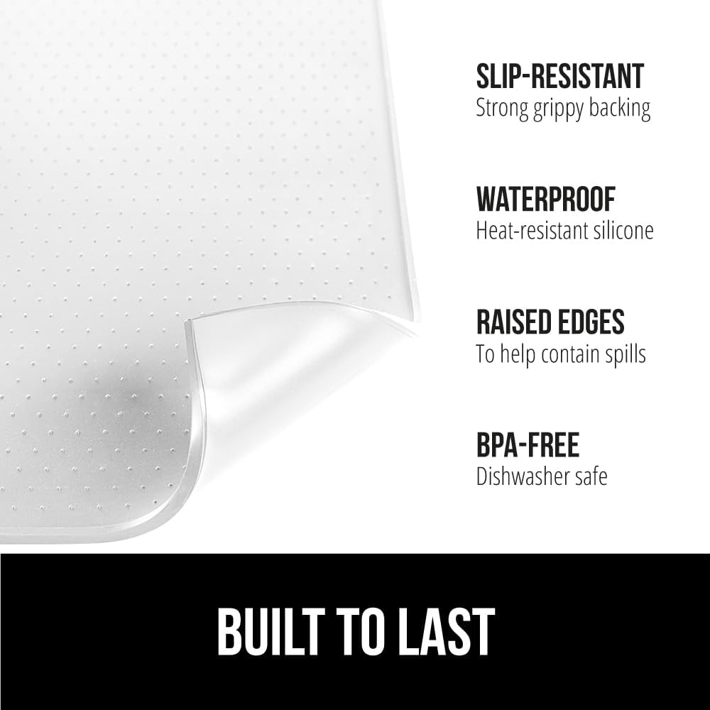 Silicone Coffee Mat, Espresso Machine Bar Accessories, Keep Kitchen Counters Clean, Stays in Place, Waterproof and Heat Resistant Dish Drying Mats, Home Decor Essentials, 11.5x18.5, Black