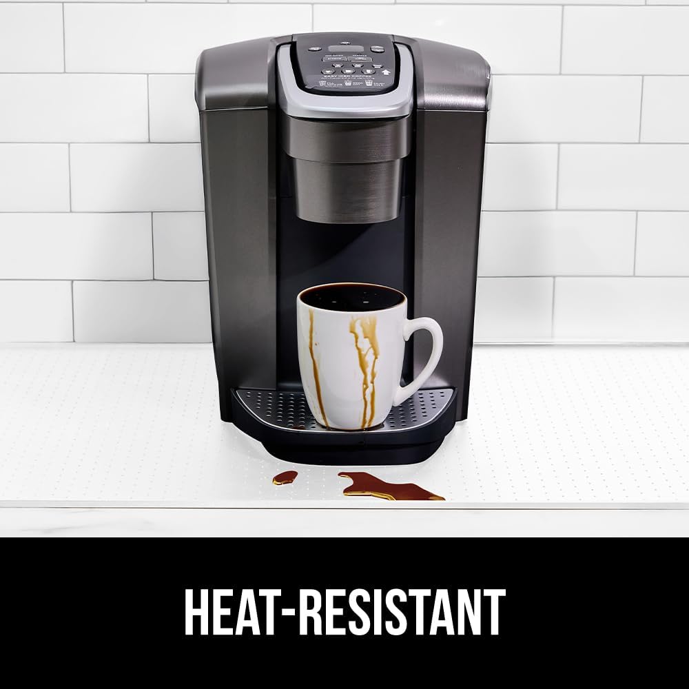 Silicone Coffee Mat, Espresso Machine Bar Accessories, Keep Kitchen Counters Clean, Stays in Place, Waterproof and Heat Resistant Dish Drying Mats, Home Decor Essentials, 11.5x18.5, Black