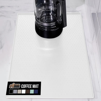 Silicone Coffee Mat, Espresso Machine Bar Accessories, Keep Kitchen Counters Clean, Stays in Place, Waterproof and Heat Resistant Dish Drying Mats, Home Decor Essentials, 11.5x18.5, Black