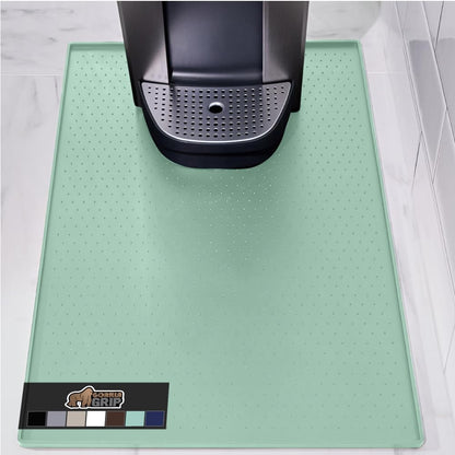 Silicone Coffee Mat, Espresso Machine Bar Accessories, Keep Kitchen Counters Clean, Stays in Place, Waterproof and Heat Resistant Dish Drying Mats, Home Decor Essentials, 11.5x18.5, Black