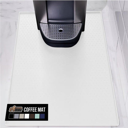 Silicone Coffee Mat, Espresso Machine Bar Accessories, Keep Kitchen Counters Clean, Stays in Place, Waterproof and Heat Resistant Dish Drying Mats, Home Decor Essentials, 11.5x18.5, Black