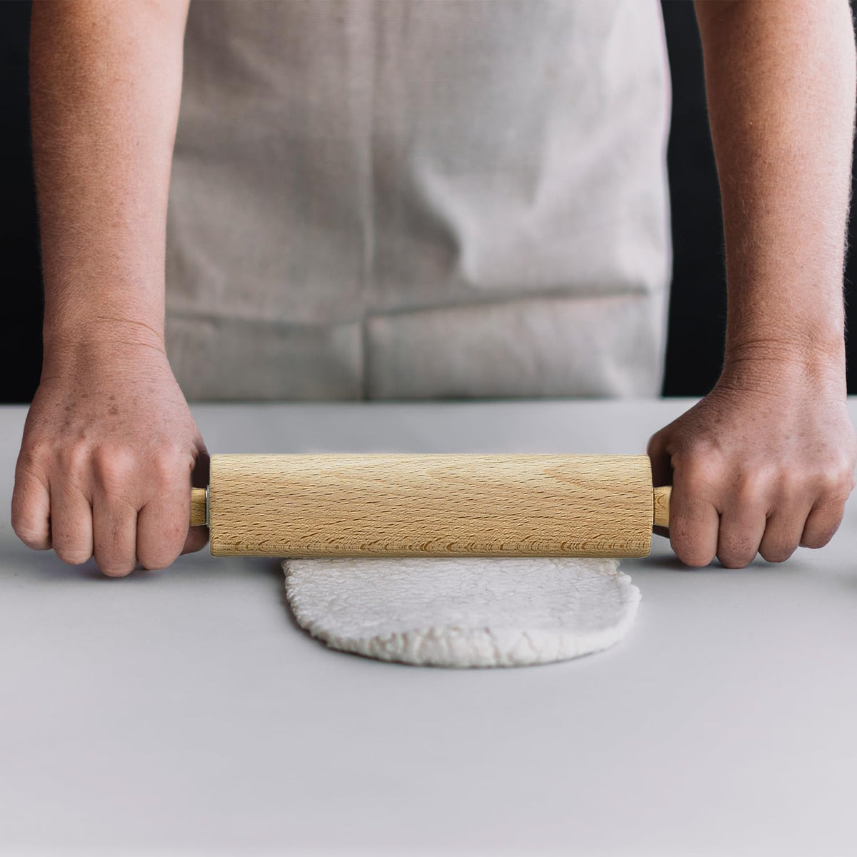 Children’s Classic Wooden Rolling Pin, German Beechwood With Steel Ball Bearings, 7-Inch x 1.5-Inch, Smooth Effortless Rolling For Dough And Pastry